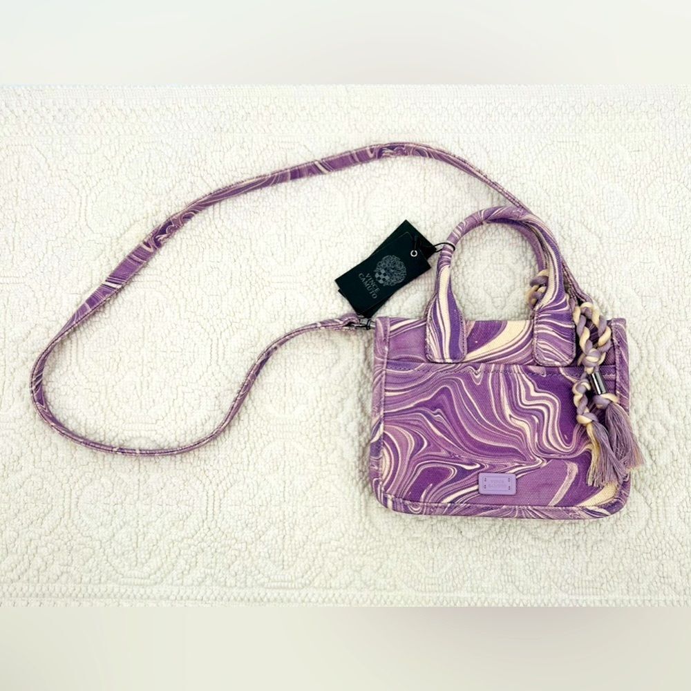 NWT Vince Camuto Purse Crossbody Bag Purple White Size Small - Picture 5 of 6
